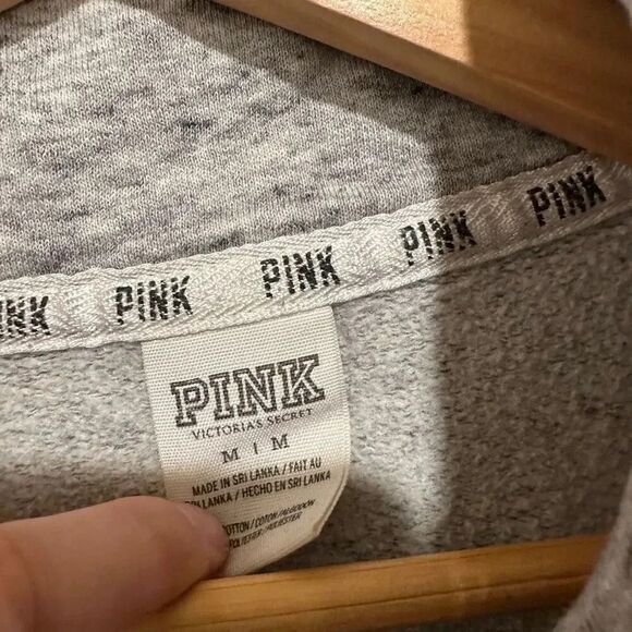 PINK Half zip Sweater Pullover Size Medium - Picture 3 of 4